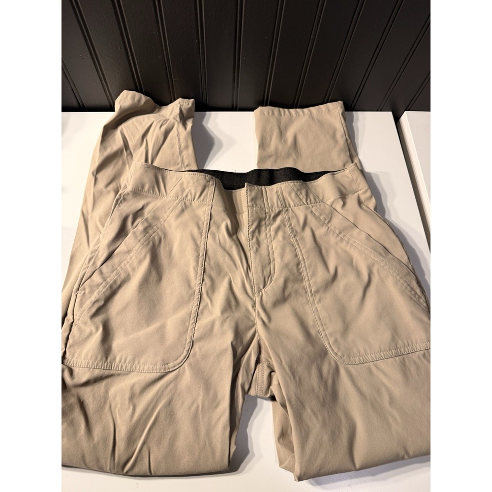 Eddier Bauer Tan Nylon Ankle Length Outdoor Hiking Pants Women's 12 - Picture 1 of 12